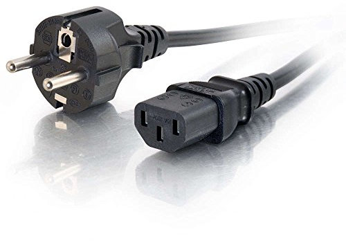 C2G 88544 3M Strom Kabel (IEC320C13 to CEE 7/7) 9 Foot Kettle Lead Strom Cord, Schwarz