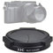 JJC ACLX100 Auto-Objektivdeckel, selbsthaltend, kompatibel mit Panasonic Lumix LX100 / LX100 II/Leica D-LUX Typ 109 D-LUX 7, LX100II Mark II M2 Objektivdeckel, Leica D LUX 7 Kameraobjektiv Cap