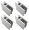 aBAUTus 4x Glashalter Glasklemme 56x40x18 180° beidseitig | Duschkabine | Glasstärke 7mm-10,5mm | SET