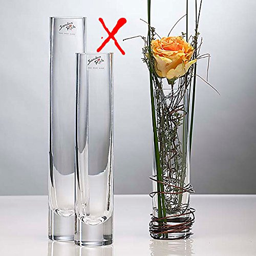 Sandra Rich Glasvase Blumenvase Serie SOLIFLEUR transparent 20cm
