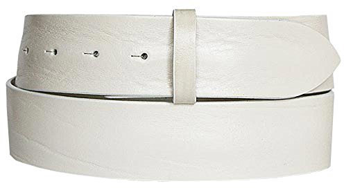 Post & Co Guertelband weisses Sattelleder mit Drueckern G271019F 105 cm