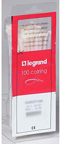 Legrand 032061 Collier Colring à Denture Intérieure avec Identification, 2.4mm Largeur, Longueur à Plat 95mm