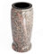 Afterglow Élégant vase funéraire en granit véritable, Paradiso, hauteur : 20 cm, diamètre : 10 cm, résistant aux intempéries et au gel, avec insert en plastique