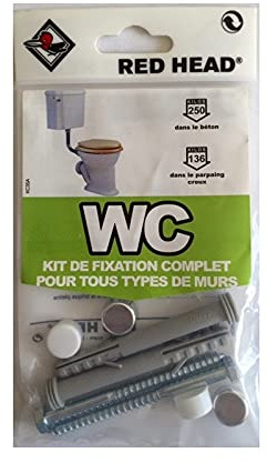 kit chevilles à verrouillage de forme wc RED HEAD, Diam.8