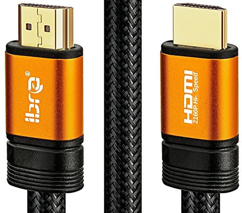 IBRA 6M Orange Cable de HDMI de Ultra Alta Velocidad Cable de 18Gb/s HDMI 2.0b Soporte 4K@60Hz Fire TV, Ethernet, Retorno de Audio,Video UHD 2160p,HD 1080p,3D, Xbox Playstation PS3 PS4 PC