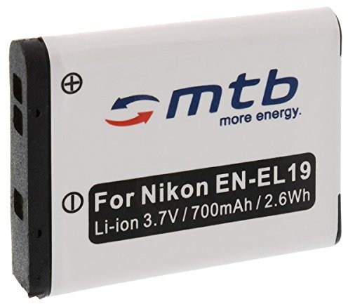 Batterie EN-EL19 Compatible avec Nikon S7000, S6800, S5200, S3600, S4400, S2500, S100, S32 / A300, A100, W100… - Voir descriptif