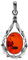 Ostsee-Schmuck Damen-Anhänger 925/000 Sterlingsilber mit Bernstein