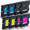 8X Print-Klex Druckerpatronen kompatibel für Ricoh Aficio SG2100 SG2100N SG3100snw SG3110dn SG3110dnw SG3110n SG3110sfnw SG7100dn SG-K3100DN Black Cyan Magenta Yellow - Sparset KCMY GC-41