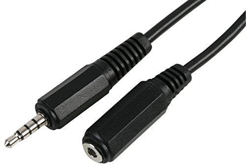 3.5mm 4 pole Extension Audio Mic Stereo Jack Cable 1m 2m 3m Lead (2 metre)