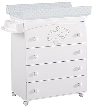 Micuna Sweet Bear Unisex Badewanne, Weiß/Grau