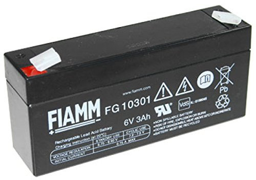 FIAMM FG10301 Batterie au plomb-acide gel 6 V 3 Ah