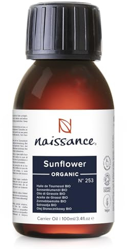Naissance Huile de Tournesol Certifiée BIO (No. 253) - 100ml - Pure et Naturelle, Soins Intensifs Visage, Corps, Cheveux, Peau, Barbe, Ongles