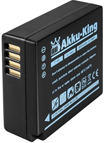 Akku-King Akku kompatibel mit Panasonic DMW-BLG10, DMW-BLG10E - Li-Ion 850mAh - für LUMIX DMC-GF6, DMC-GF6W, DMC-GF6X, DMC-GF6KEG, DMC-LX100, DMC-GX80