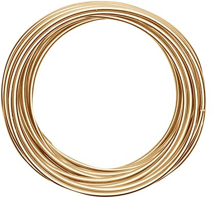 Vaessen Creative Filo di Ferro Modellabile da 10 m x 4 mm Light Gold – Filo Flessibile per Creazioni Floreali, Realizzazione di Gioielli e Modellismo