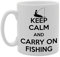 MG540 Keep Calm and Carry ON Fishing Novelty Gift Printed Tea Coffee Ceramic Mug