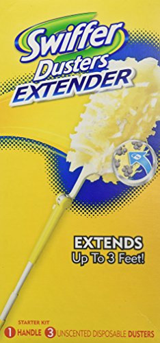 Swiffer 360 Dusters Extender Kit, 3 Unscented Dusters With Extendable Handle (Pack Of 3) (Packaging May Vary)