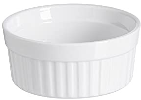Ritzenhoff & Breker Bianco Auflaufform rund, 11 cm, Allround-Ofenform für den täglichen Gebrauch, Klassisch & Schlicht, Spülmaschinen- und Ofenfest, Porzellan, Weiß