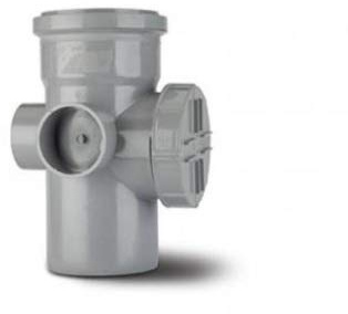 Polypipe Grey 110mm Access Pipe Single Socket 3 Boss SA43