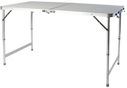 Klapptisch Campingtisch Ausklappbar mit MDF-Tischplatte 120 x 60 x 54 cm