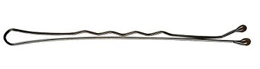 Comair 3150149 Haarklemmen Pretty Fashion gewellt, 500 Stück, 59 mm, braun
