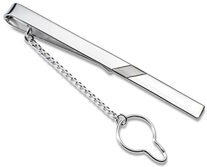Herren Krawattenspange Aus 925 Silber Mit Oxidiertem Streifen Und Schmucketui