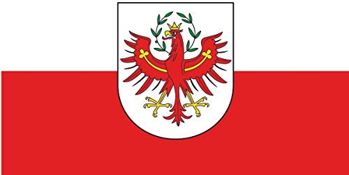 Werbetechnik Sotirios Papoutsis 2X Auto Aufkleber Tirol - Flagge 2X Car Sticker Fahne Österreich Bundesland (ca. 8x5 cm)