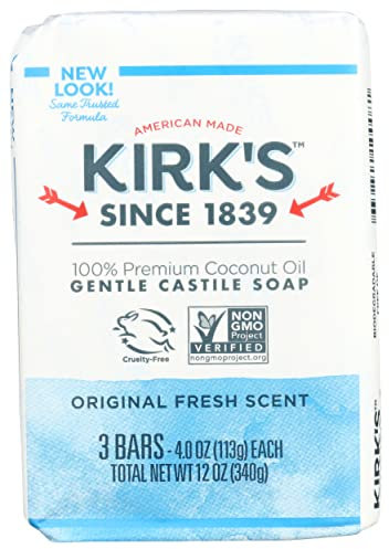 Kirk's Natural Original Castile Soap 113g (Pack of 3)