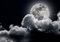 Nice walls Wall Mural Photo Wallpaper - FULL MOON - Black&White 254x183cm