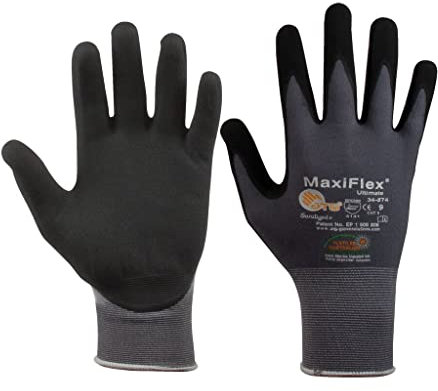 SW-Stahl 11531L Nylon Strickhandschuh Nitril/PU Foam, Paar Gr. 9, schwarz