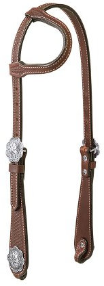 Weaver Cowboy-Halfter aus Leder, einohrig, Braun