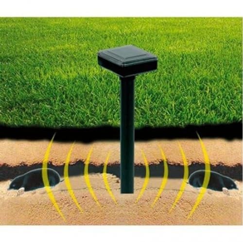 Solar Mäuseschreck 2er Set Maulwurfschreck Wühlmausabwehr Ultraschall Solar