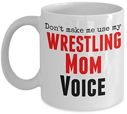 Lustige Wrestling-Tasse - Don't Make Me Use My Wrestling Mom-Voice, 325 ml Keramiktasse – einzigartige Geschenkidee