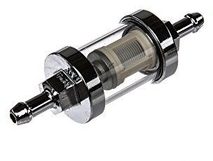 Filtereinheit massiv in Metall-Chrom (Motorrad)