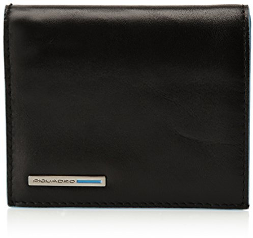 Piquadro PP1518B2 Porta Carte di Credito, Collezione Blu Square, Nero