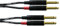 CORDIAL Cable audio doble jack mono 1,5 m Cable AUDIO Essentials Jack