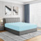 Cathay Luxus-Spannbetttuch, seidig weiches Polyester, für Einzelbett, Queen-Size-Größe, Aqua