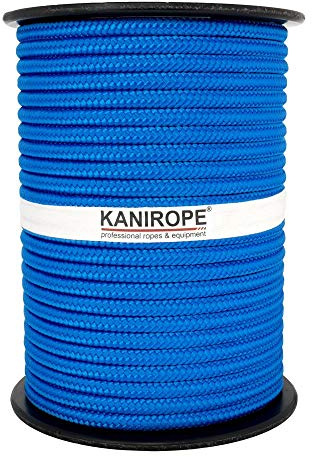 Kanirope® PP Seil Polypropylenseil MULTIBRAID 12mm 100m Farbe Blau (0912) 16x geflochten
