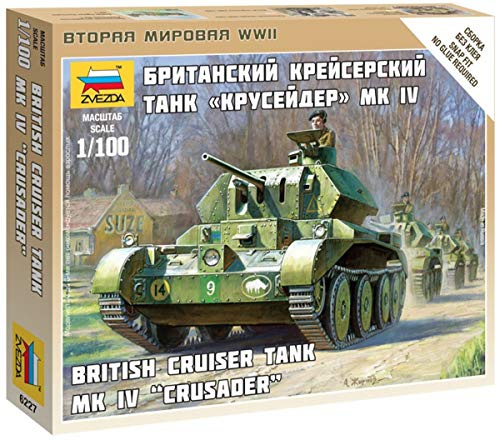 Zvezda 1:100 British Cruiser Tank Mk. IV Crusader Model Kit