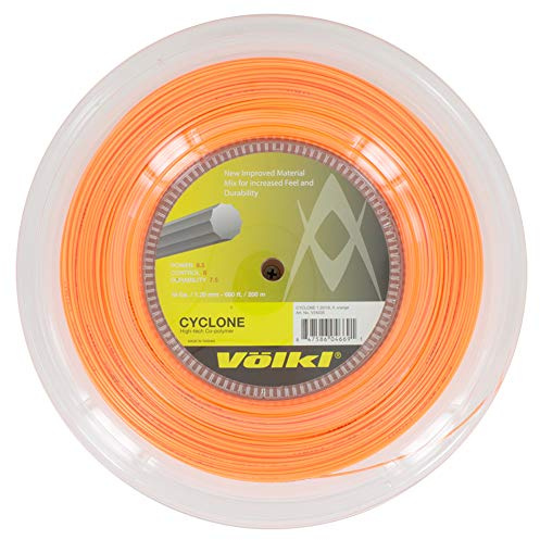 Volkl Cyclone Cordage Racchetta Adulto Unisex, Arancione Fluo, 1,2 mm