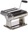 BAUMALU - Machine à Pâtes Fraîches Manuelle - Acier Inoxydable - Laminoir pour Pâtes Maison - Tous Types de Pâtes Fraîches - 21 x 14 x 19,5 cm - Noir et Argent