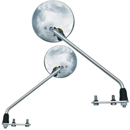 COPPIA SPECCHI RETROVISORI COMPATIBILE CON PIAGGIO VESPA 50 SPECIAL REVIVAL 1991 CROMATI