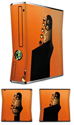 DeinDesign Skin kompatibel mit Microsoft Xbox 360 Slim Folie Sticker Musik Gitarre