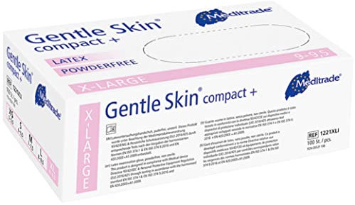 Meditrade Gentle Skin Compact 1221XLI Einweghandschuhe, Größe XL, Packung mit 100 Handschuhen