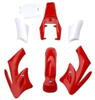 HMParts 2 Takt Mini Cross KDX Orion Verkleidungs Set Rot