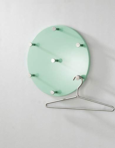 HAKU Möbel Wandgarderobe Chrom, mintgrün, MDF, Metall - Maße: T 5 cm x Ø 35 cm, Style: Modern