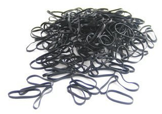 Pack of 250 Small Mini Hair Elastics Silicone Braiding Bands for Dreads Cornrows Braiding (Black)