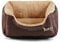 Bunty Deluxe Dog Bed - Small, Medium to XXL Calming Washable Dog Bed - Non-Slip Base, Raised Walls, Fleece Lined Interior, Plush Cushioning, Insulates & Retains Heat - Small, Brown