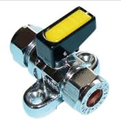 Metrogas 10 mm Mini Gas Hebel Kugelhahn mit Rückplatte
