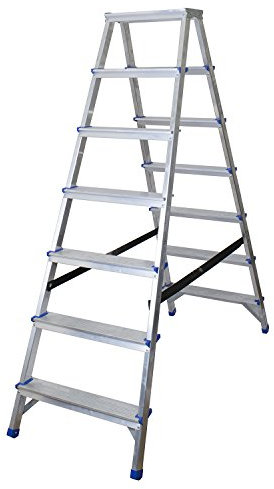 Abbey Aluminium Double Sided Step Ladders 7 Tread