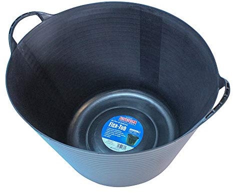 Faithfull Flex Tub – Multi-Purpose & Durable Flexible Bucket for Garden, DIY, Building & Farming - 42L (9gl), Black